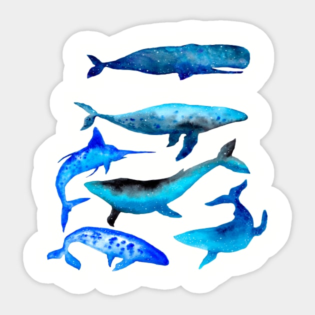 Giants of the deep II Sticker by peggieprints